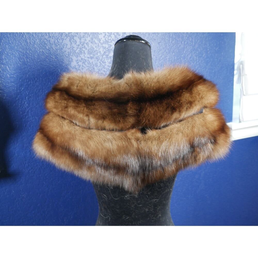 Stunning Russian Sable Fur Stole wrap scarf cape for Coat Jacket - 3