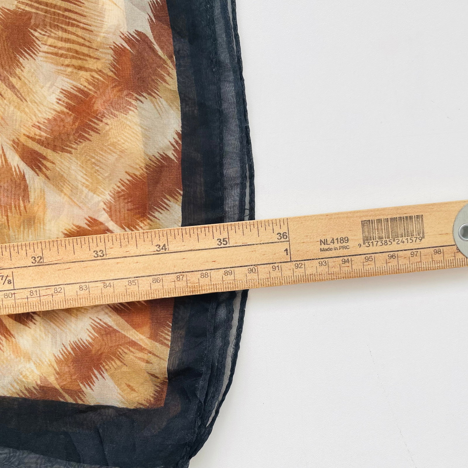Fendi Brown Printed 100% Silk Scarf - 9