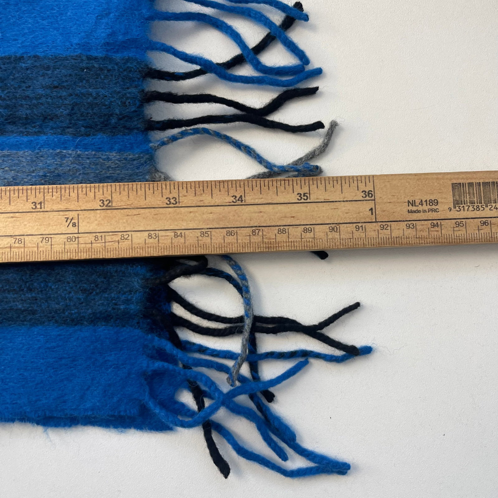 Louis Vuitton Navy Blue 100% Cashmere Scarf - 8