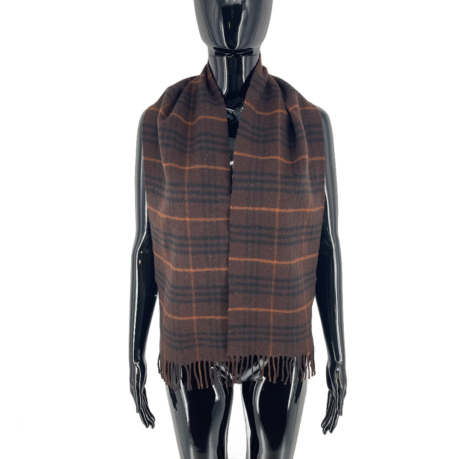 Burberry Brown Plaid 100% Wool Scarf: Title: Burberry Brown Plaid 100% Wool Scarf Brand:Burberry Date/Period:Modern Materials:100% Wool Size:One Size Description:Burberry Brown Plaid 100% Wool Scarf Reserve: $80.00 Shipping: Domestic: