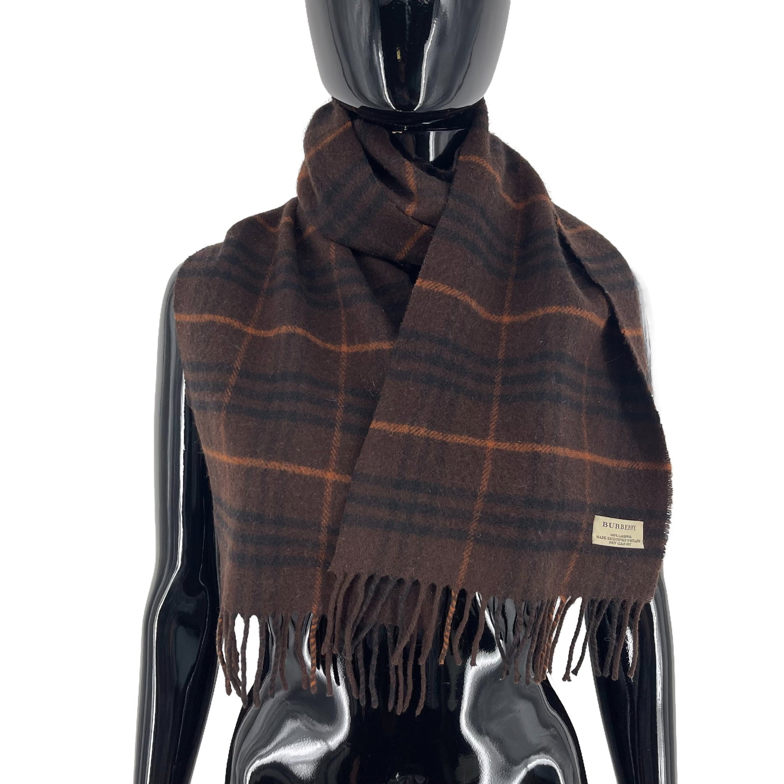 Burberry Brown Plaid 100% Wool Scarf - 4