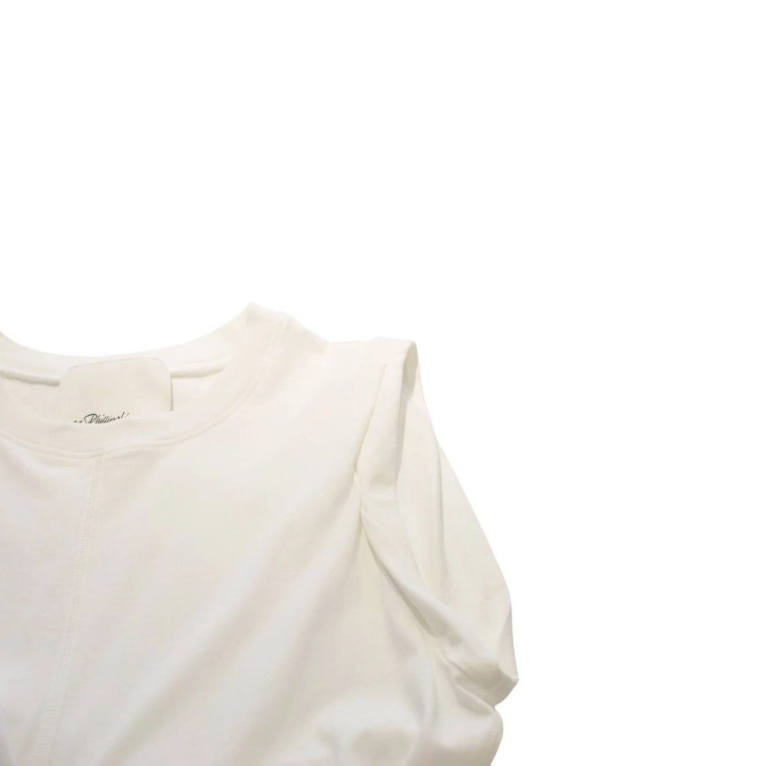 3.1 Phillip Lim White Cotton Draped Side Sleeveless Tank Top size S - 5