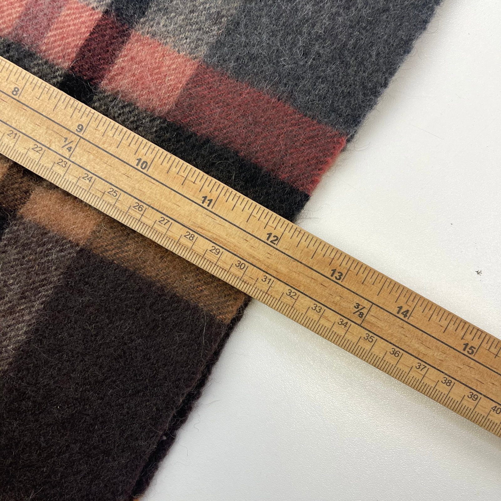 Barbour Brown Plaid 100% Wool Scarf - 8