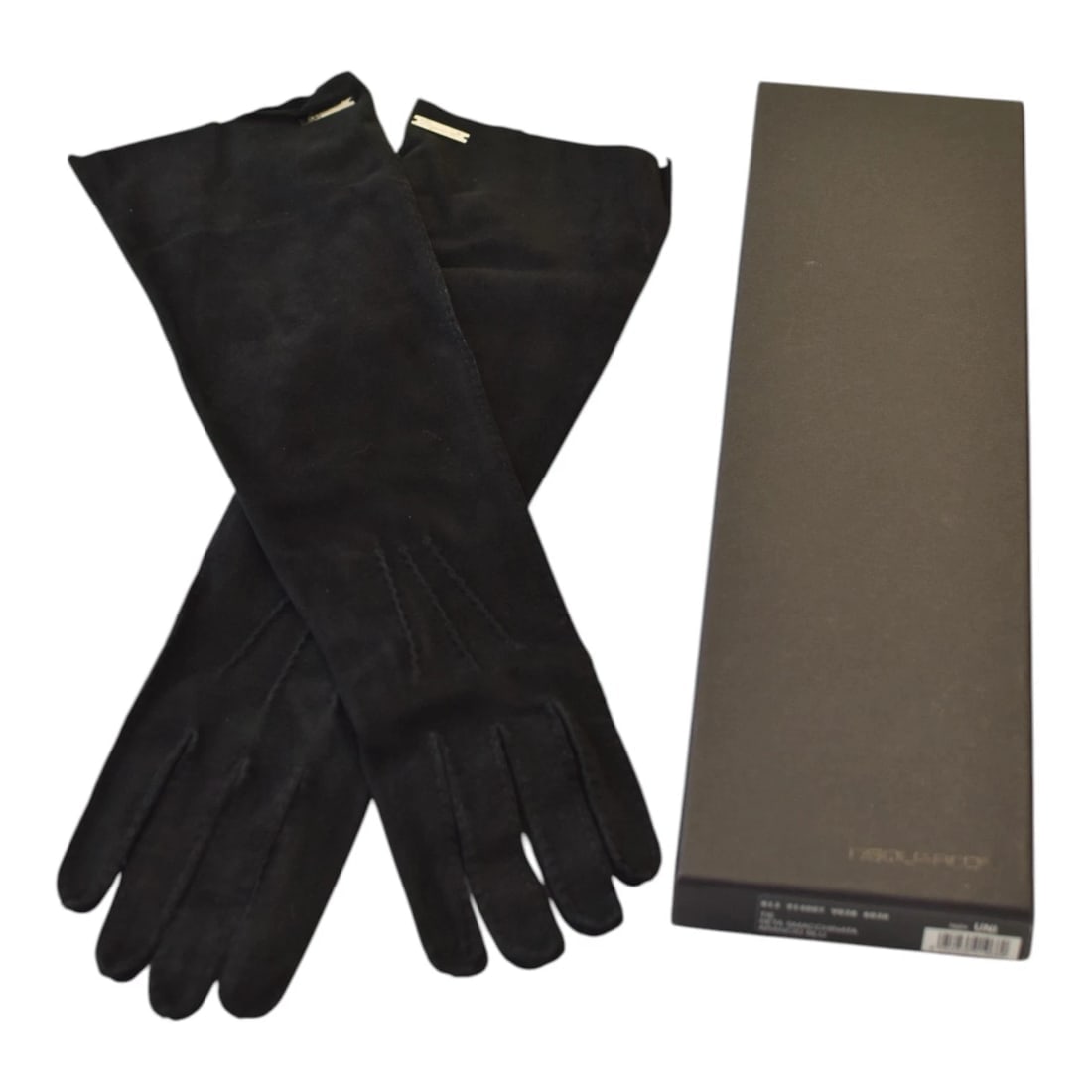 Dsquared² Black Suede Long Gloves – Made in Italy – Size M - come with the box: Title: Dsquared² Black Suede Long Gloves – Made in Italy – Size M - come with the box Description:Genuine White Rabbit Fur Wedding Evening Long Scarf Shawl Wrap Warm Etole