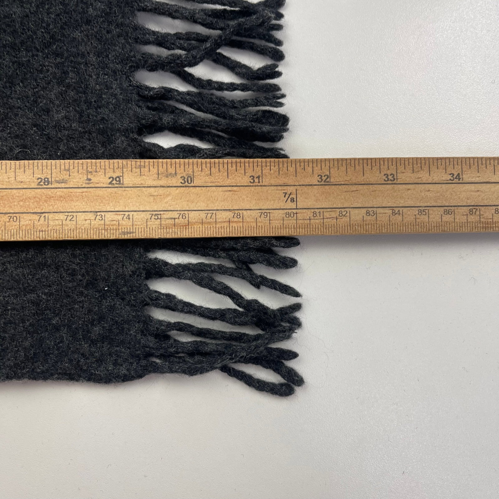 Polo Ralph Lauren Dark Grey 100% Wool Scarf - 8