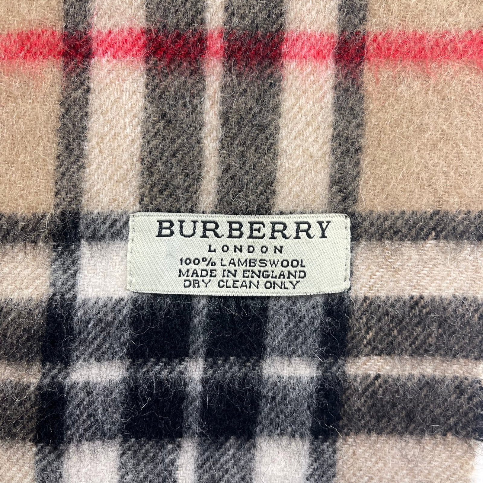 Burberry Light Brown Plaid 100% Wool Scarf - 6