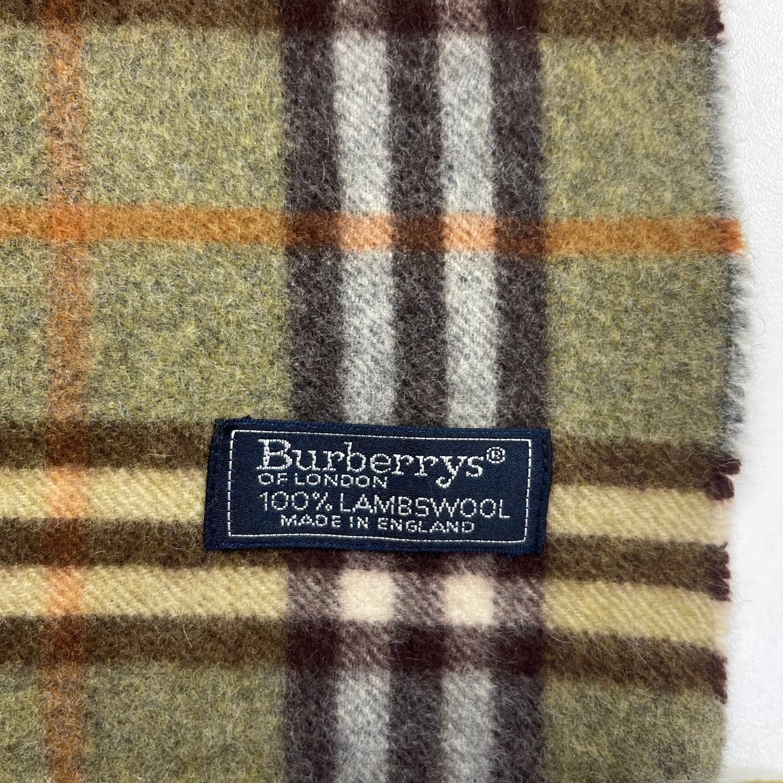 Burberry Green Plaid 100% Wool Scarf - 6