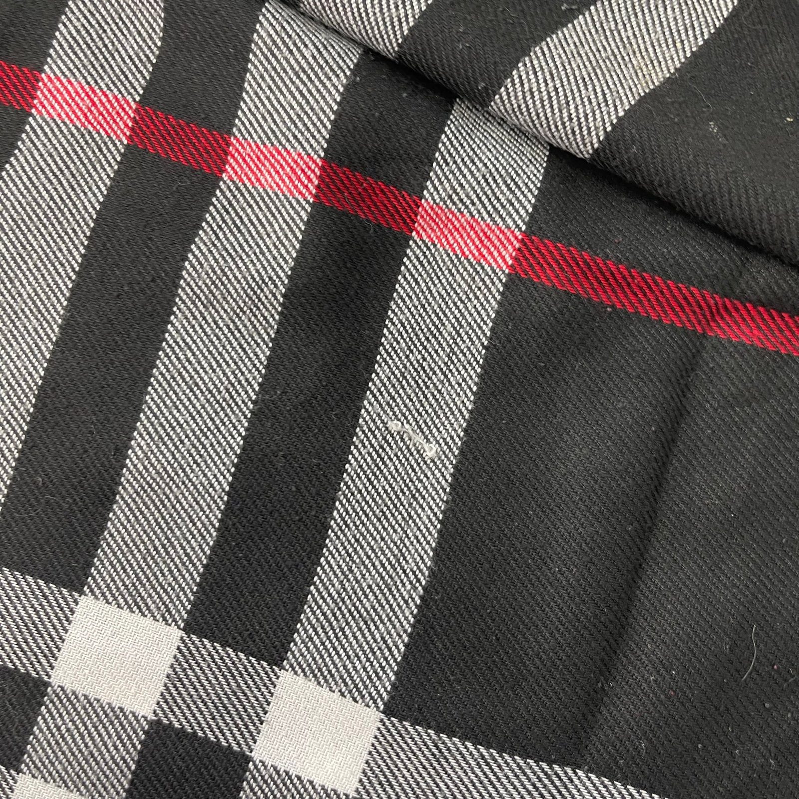 Burberry Black Plaid 100% Cashmere Scarf - 10