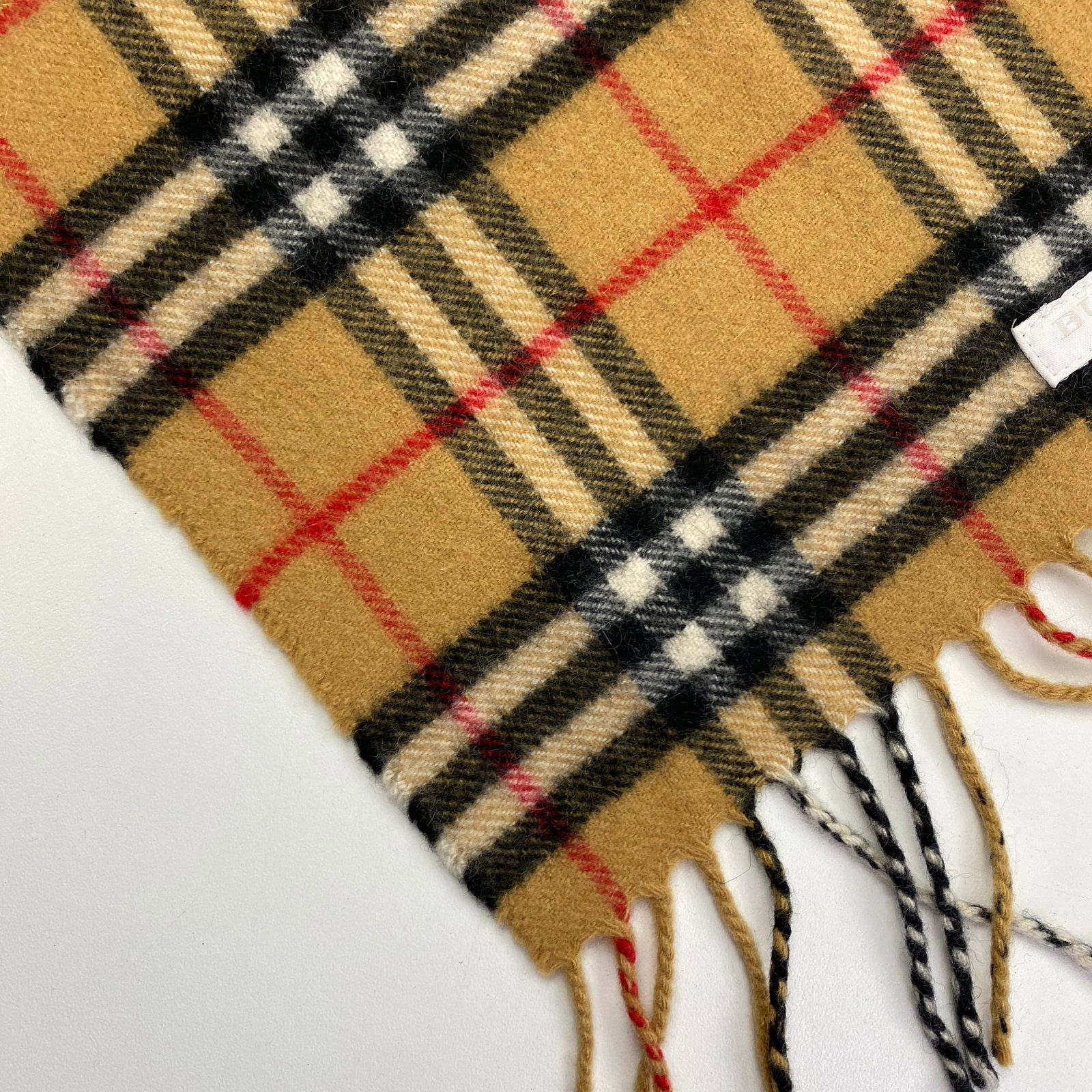 Burberry Children Brown Plaid 100% Cashmere Scarf - 5