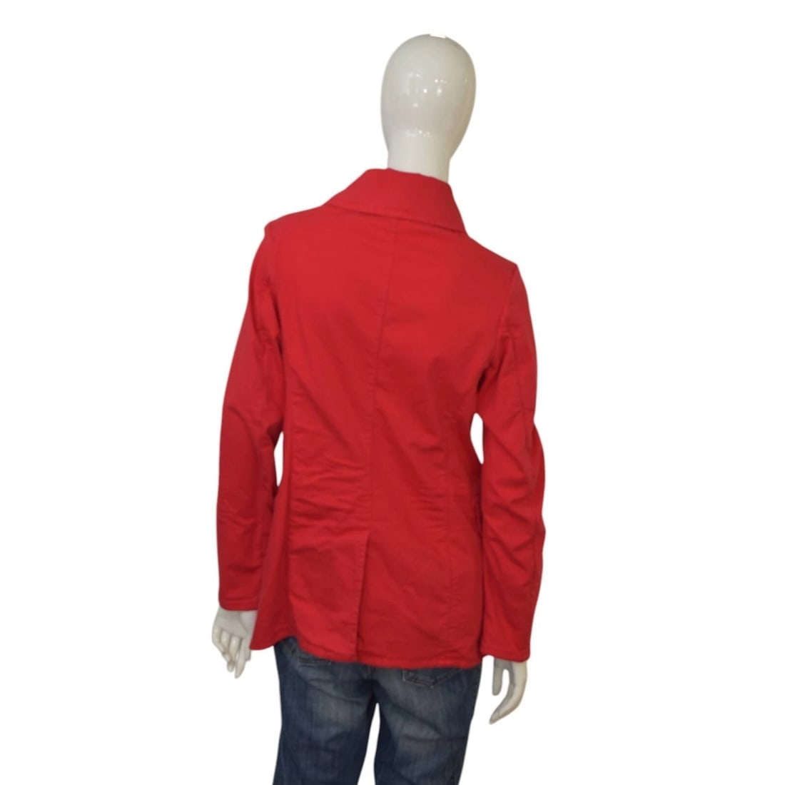 Dsquared2 D2 Red Cotton Double Breasted Black Button Jacket size 40 - 2