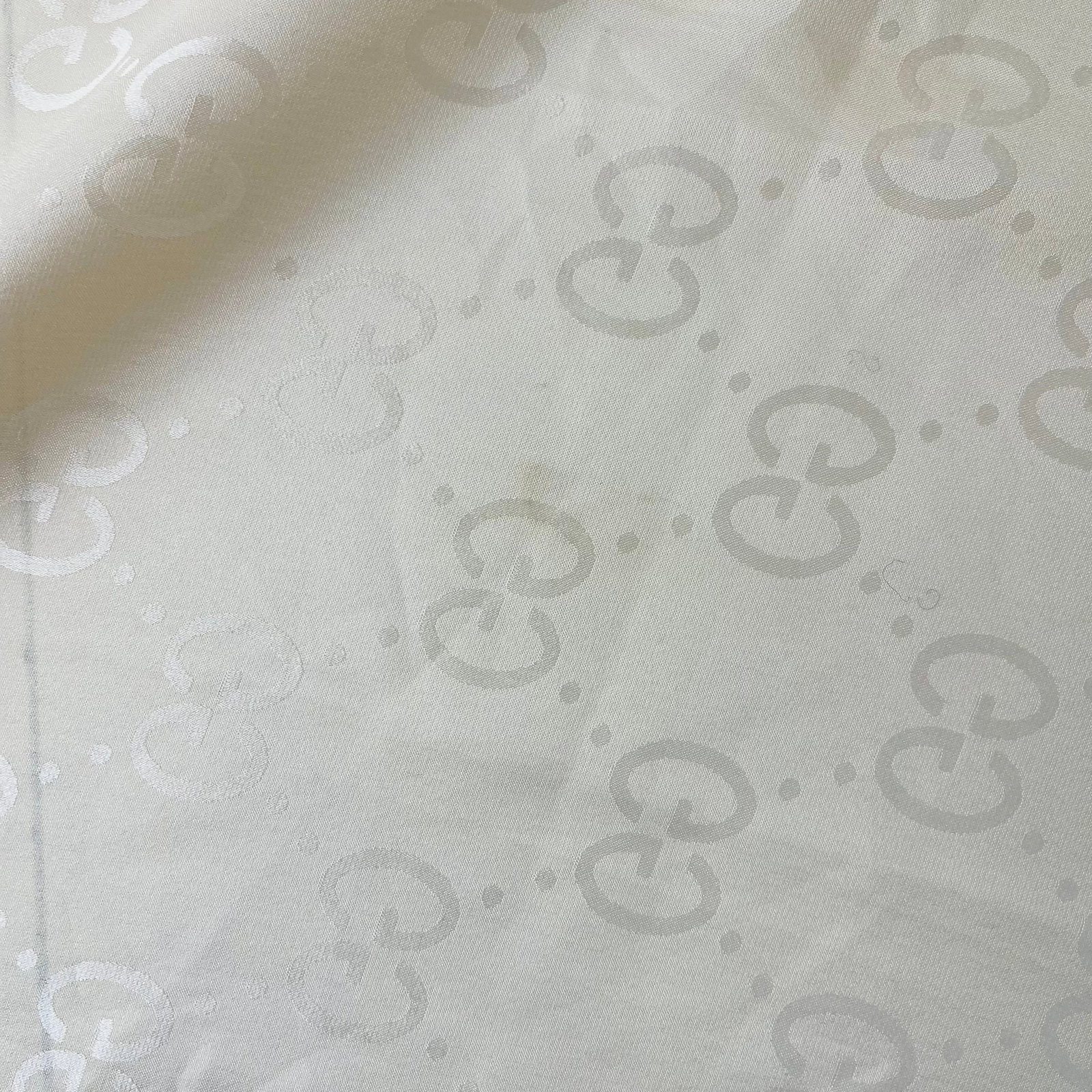 Gucci Beige Logo Silk Scarf - 5