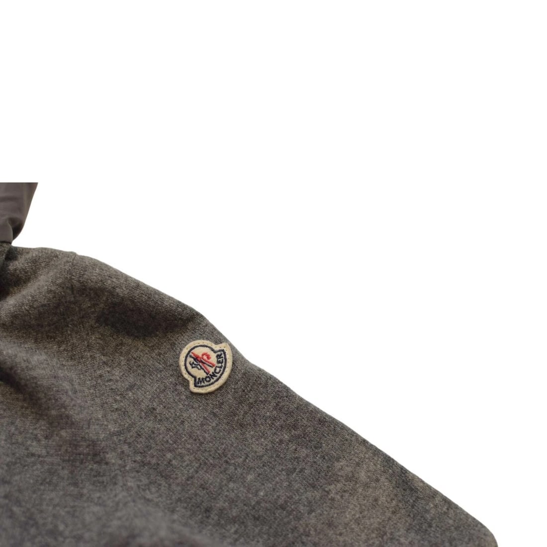 MONCLER Gray Virgin Wool Knit Long Sleeve Hooded top size S - 6
