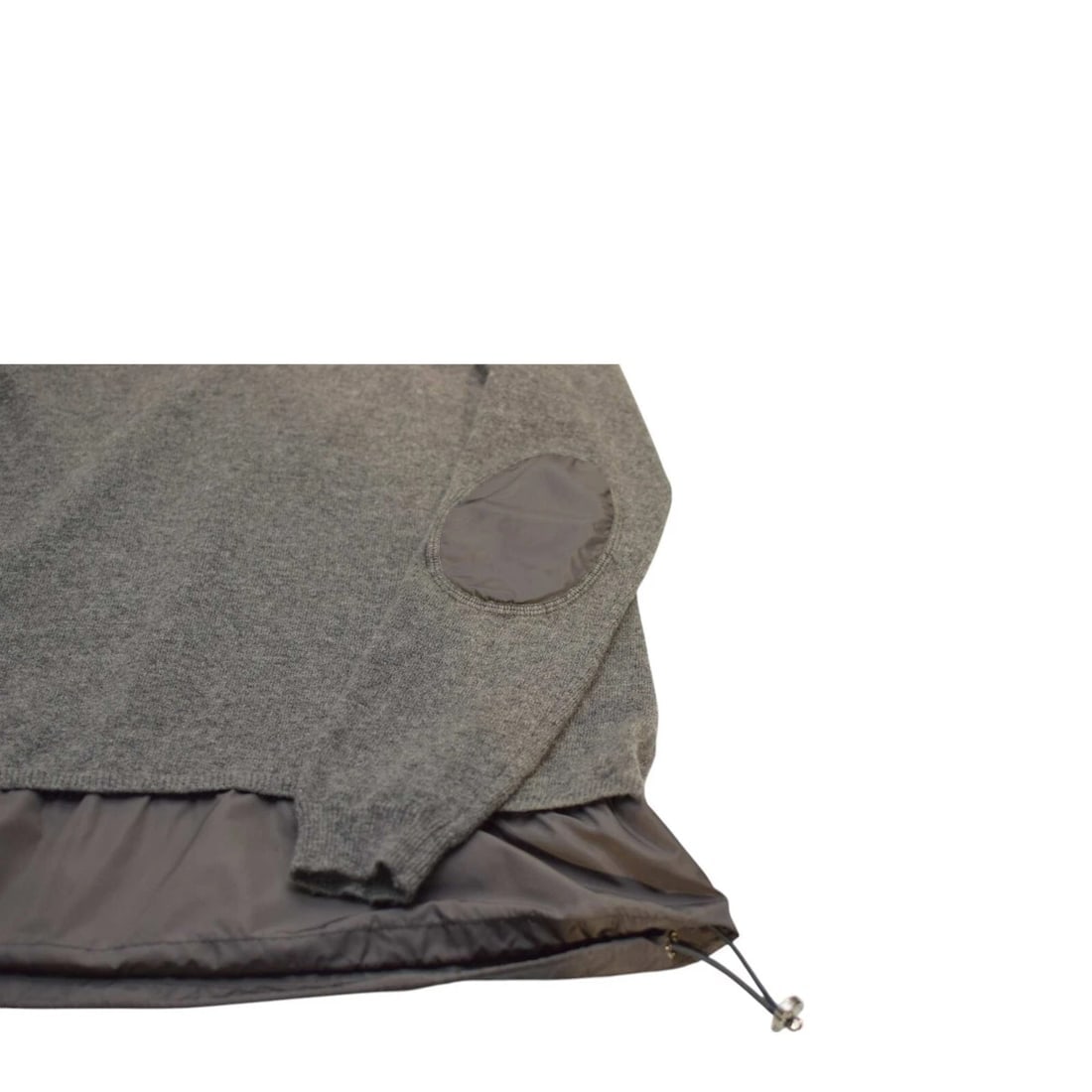 MONCLER Gray Virgin Wool Knit Long Sleeve Hooded top size S - 8