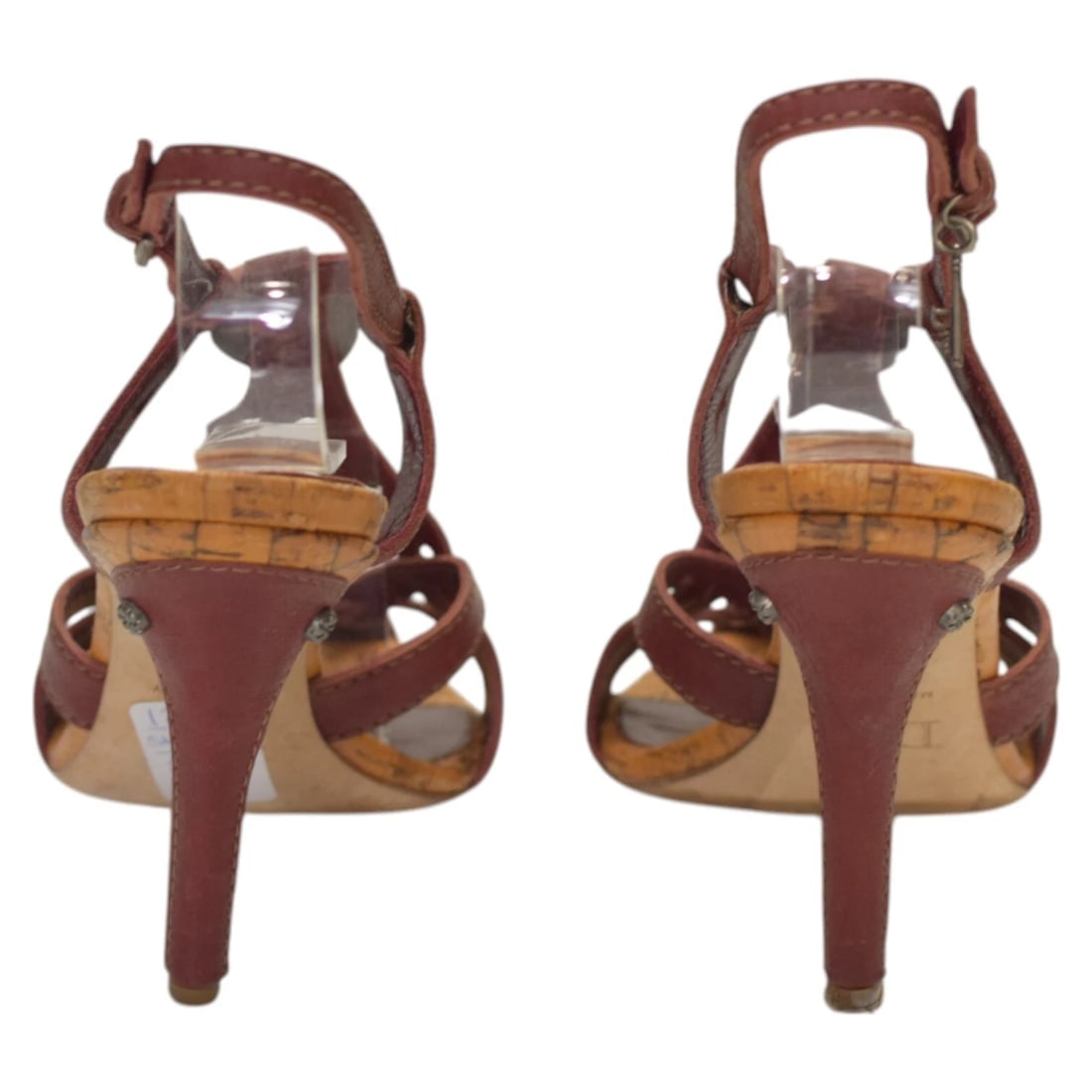 Christian Dior Brown Leather Strappy Sandals Lasercut Embellishments Coin 39 - 4