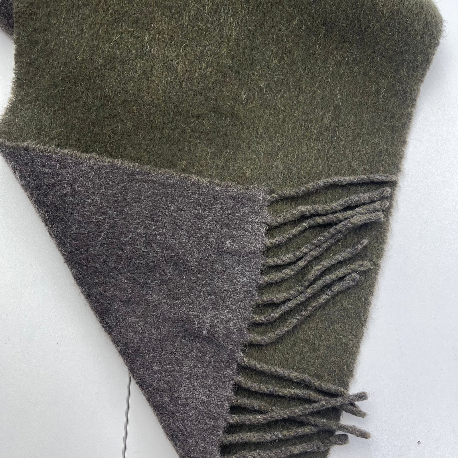 Polo Ralph Lauren Grey & Green Wool Blend Scarf - 6