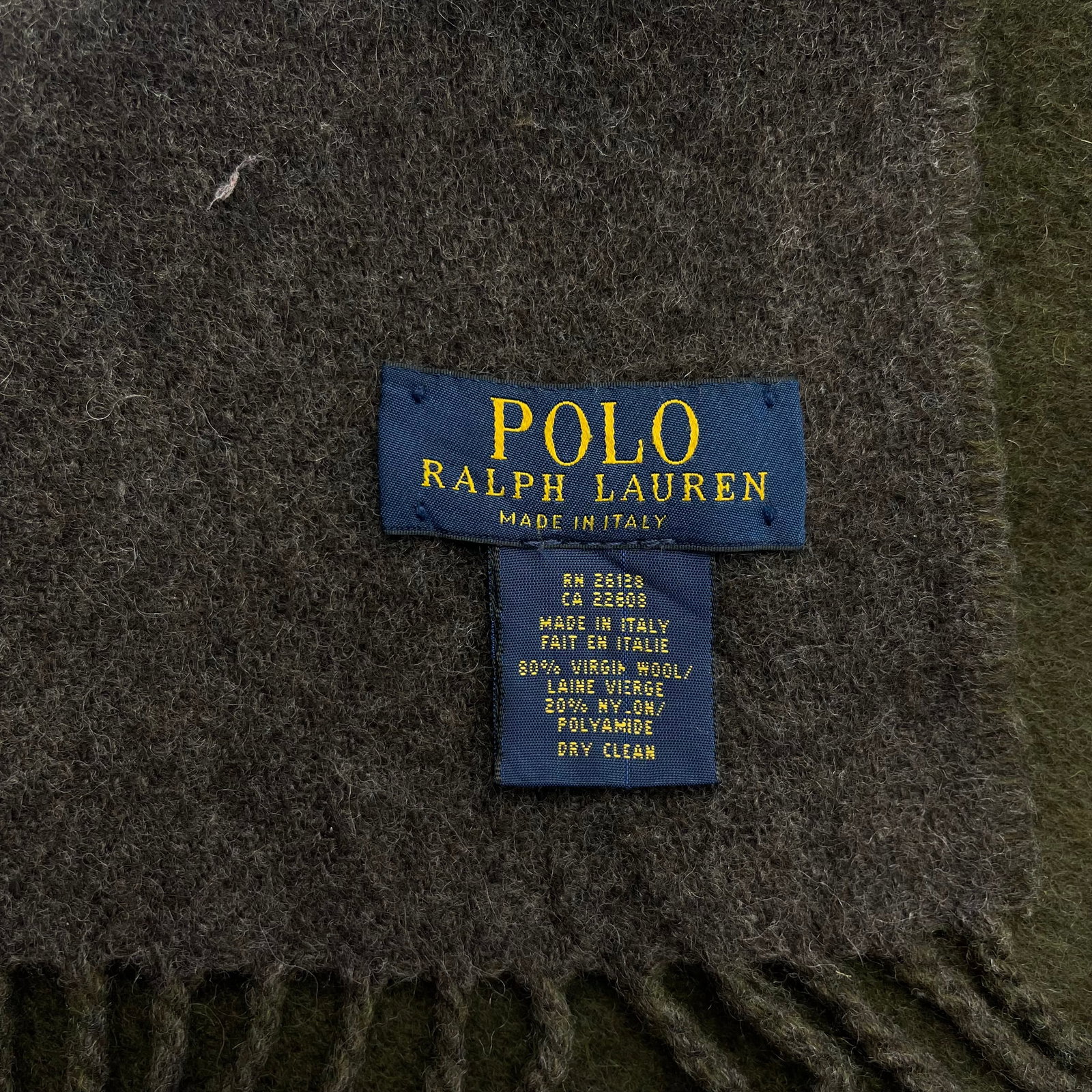 Polo Ralph Lauren Grey & Green Wool Blend Scarf - 7