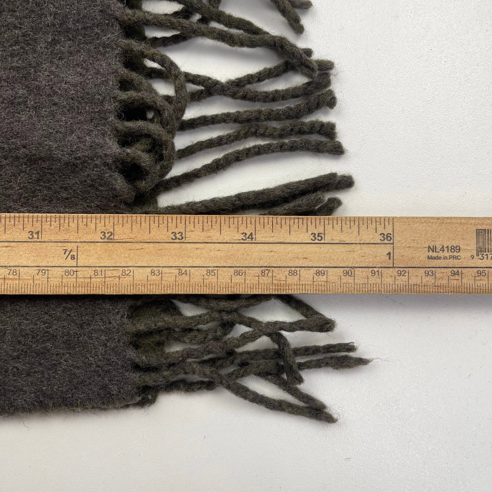 Polo Ralph Lauren Grey & Green Wool Blend Scarf - 9