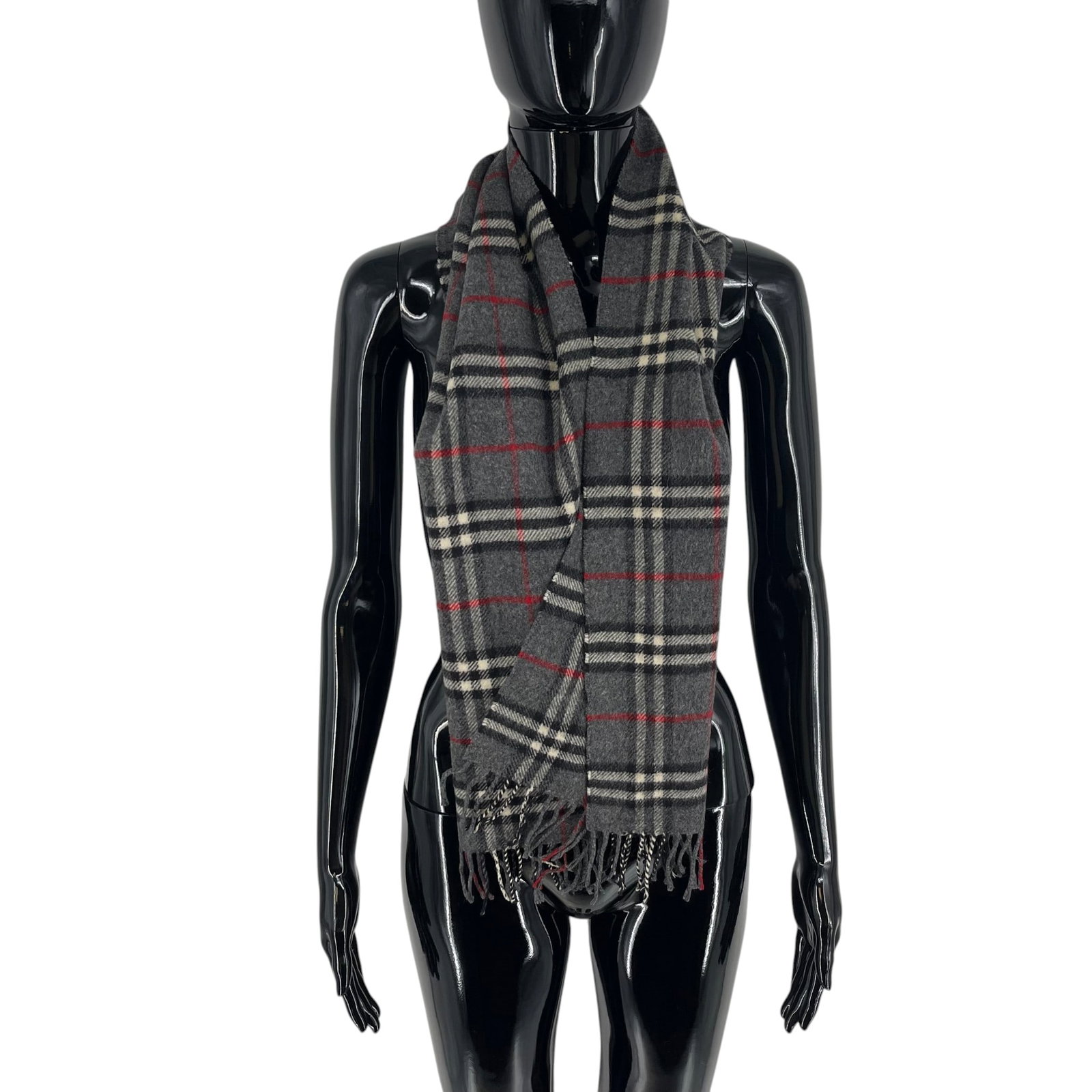 Burberry Dark Grey 100% Wool Scarf - 3