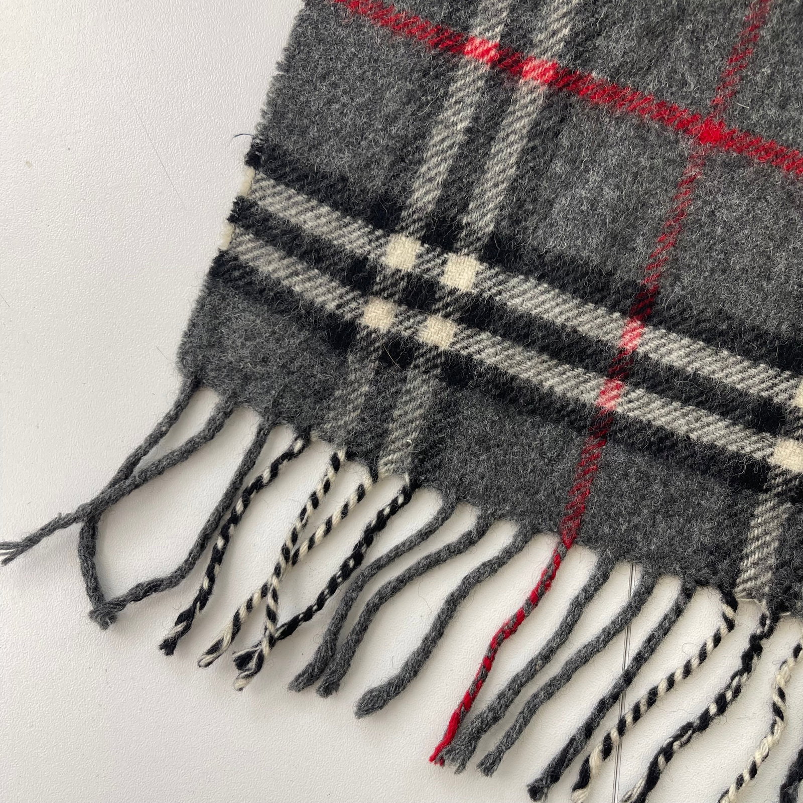 Burberry Dark Grey 100% Wool Scarf - 5