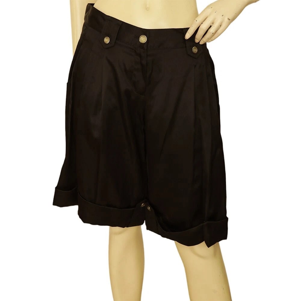 Dolce & Gabbana Black Satin Silk Pleated Bermuda Shorts Trousers Pants size 40: Title: Dolce & Gabbana Black Satin Silk Pleated Bermuda Shorts Trousers Pants size 40 Description:7 For All Mankind Cut off Colored Denim Jeans Shorts size 28 in Yellow Dolce & Gabbana Black Satin