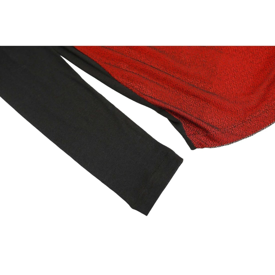 Maria Calderara Red & Black Long Draped Wool Viscose Knit Sweater Top size 2 - 8