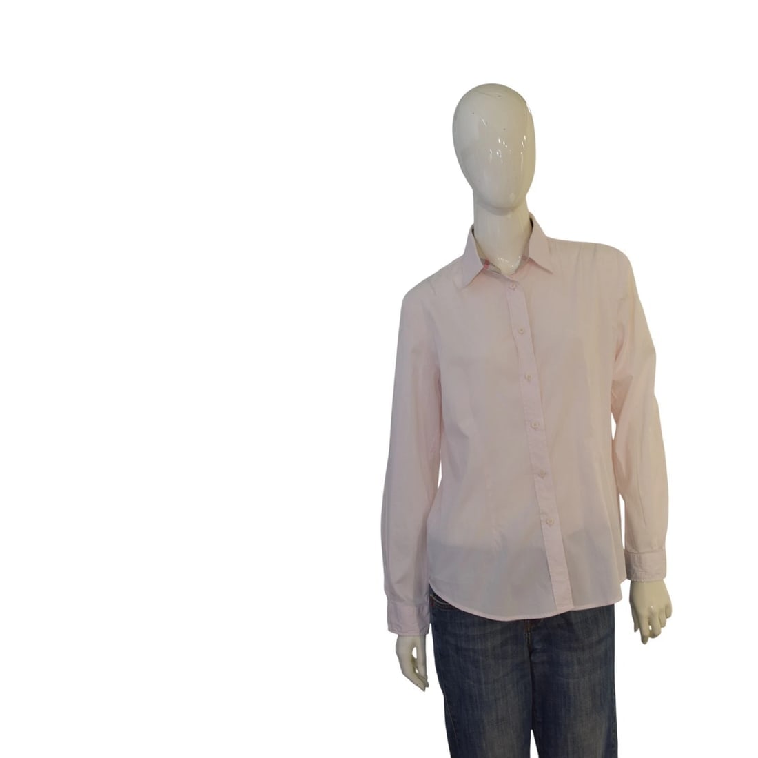 Burberry London Pink Cotton Nova Check Trim Shirt Size L Women’s Button Up (1 of 9)