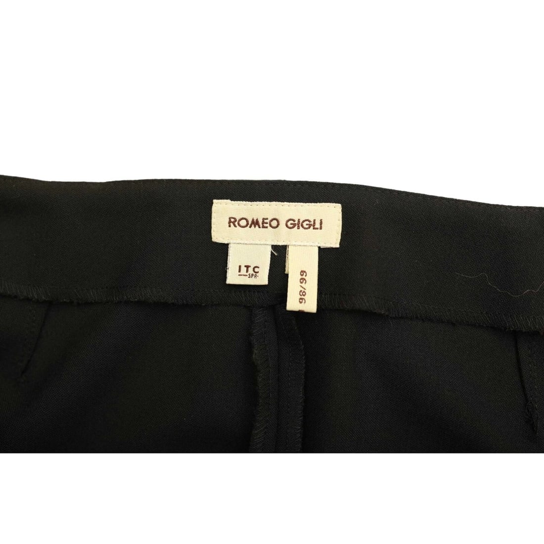 Romeo Gigli Black Pencil Virgin Wool Side Zipper Short Mini Length Skirt Size 42 - 4