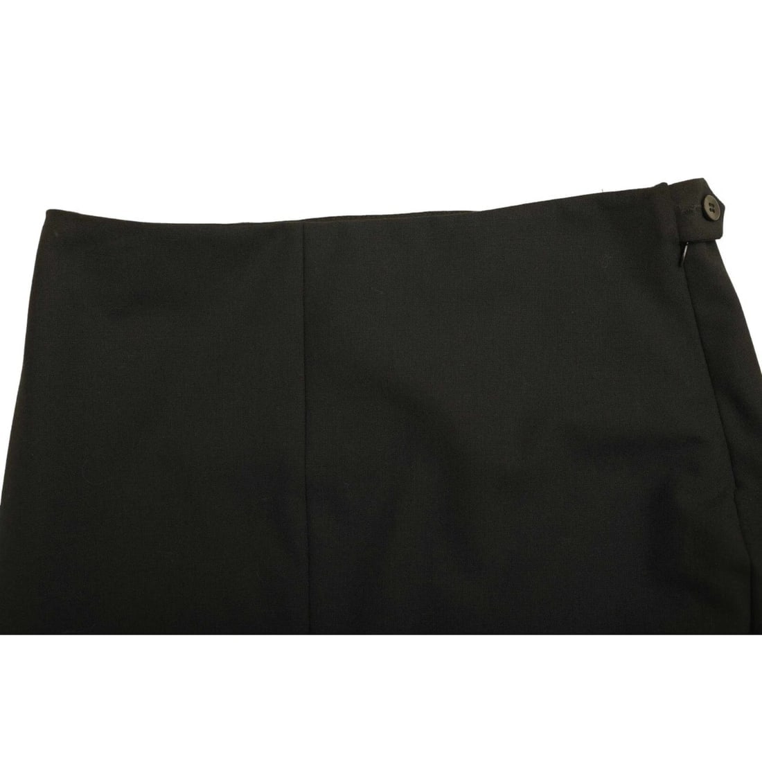 Romeo Gigli Black Pencil Virgin Wool Side Zipper Short Mini Length Skirt Size 42 - 8