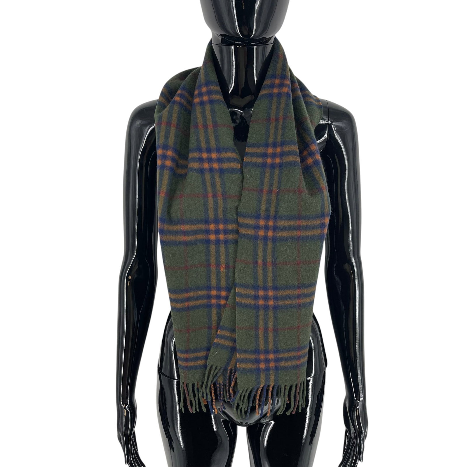 Burberry Dark Green 100% Wool Scarf - 3
