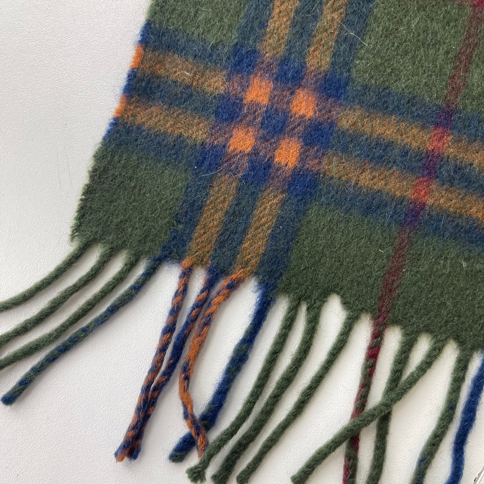 Burberry Dark Green 100% Wool Scarf - 5