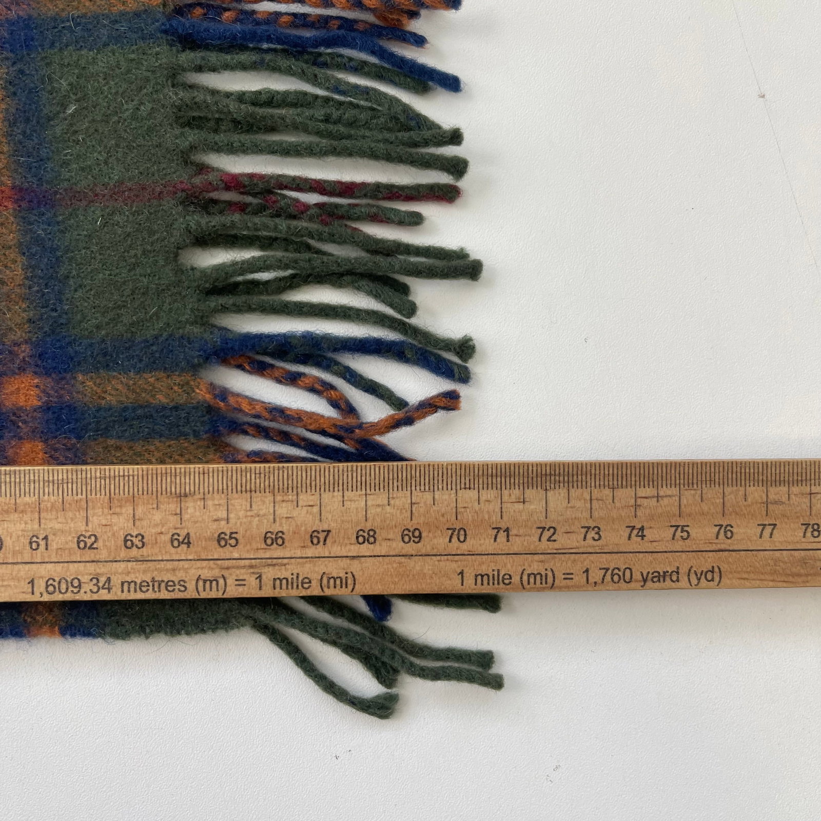 Burberry Dark Green 100% Wool Scarf - 9