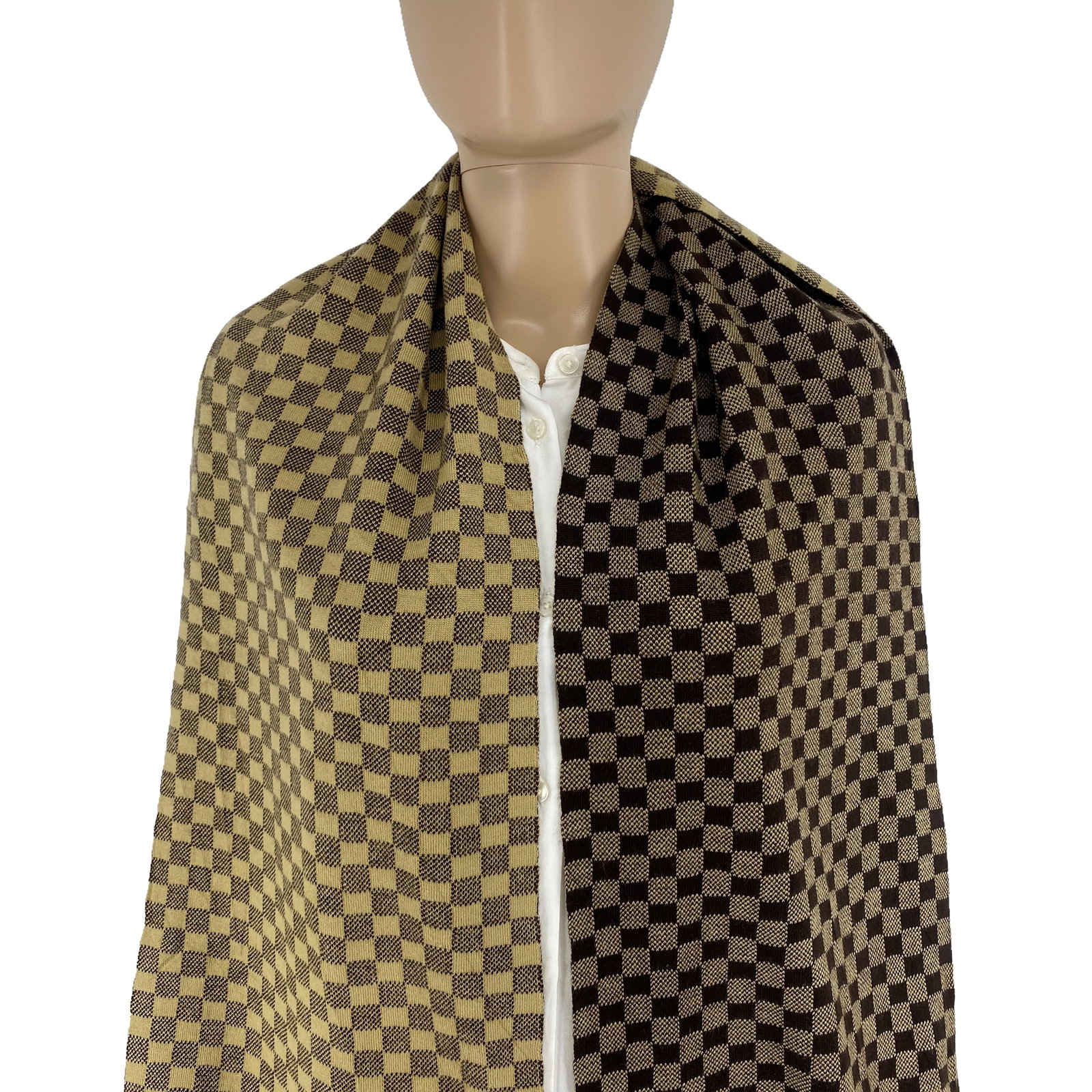 Gucci Light Brown 100% Soft Wool Scarf Brand New! - 2