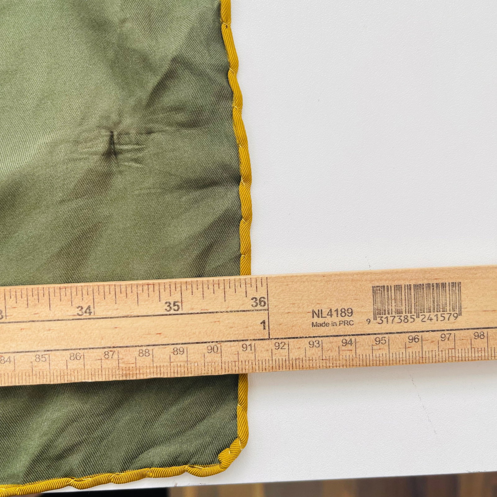 Fendi Green Monogram 100% Silk Scarf - 5