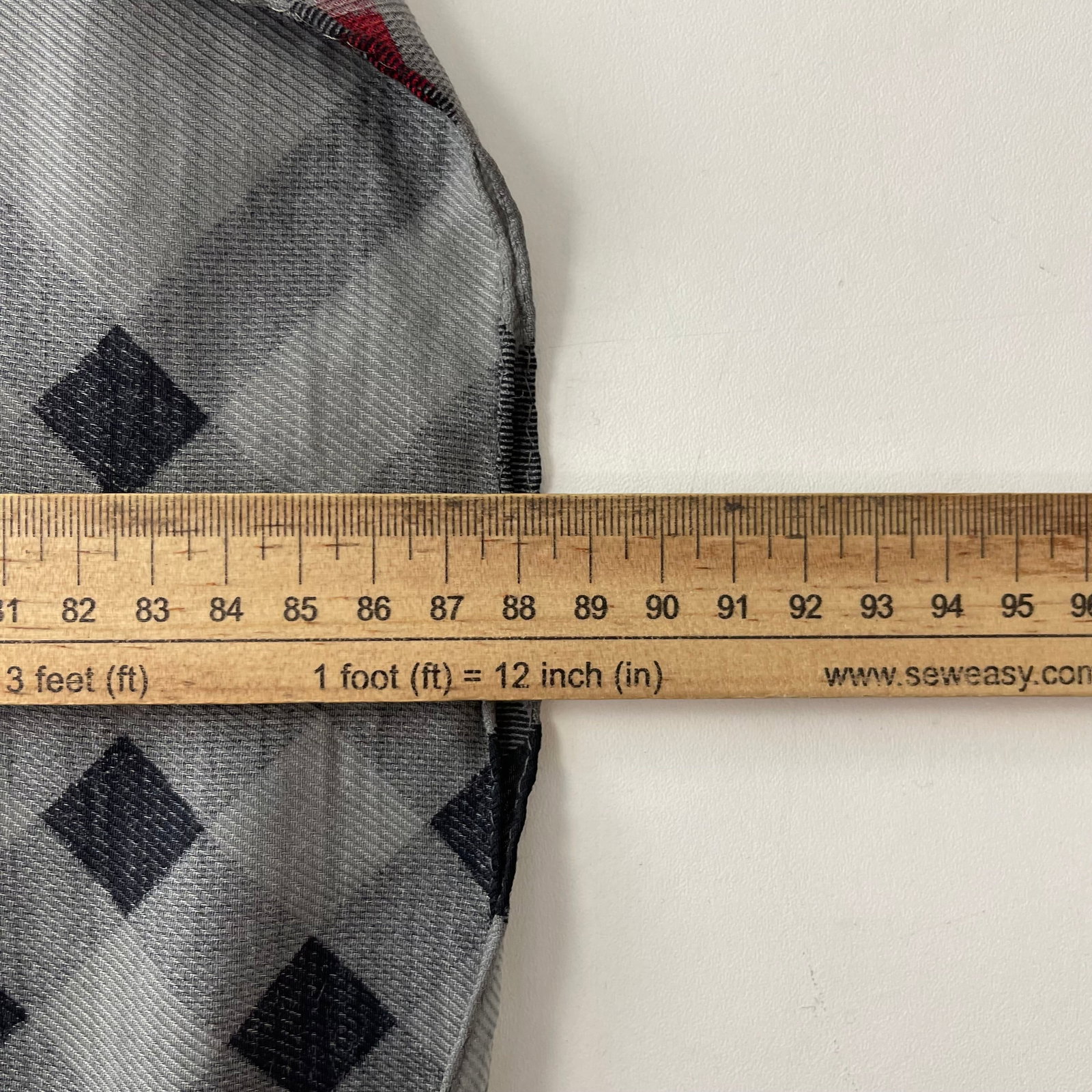 Burberry Grey Plaid 100% Silk Scarf - 7