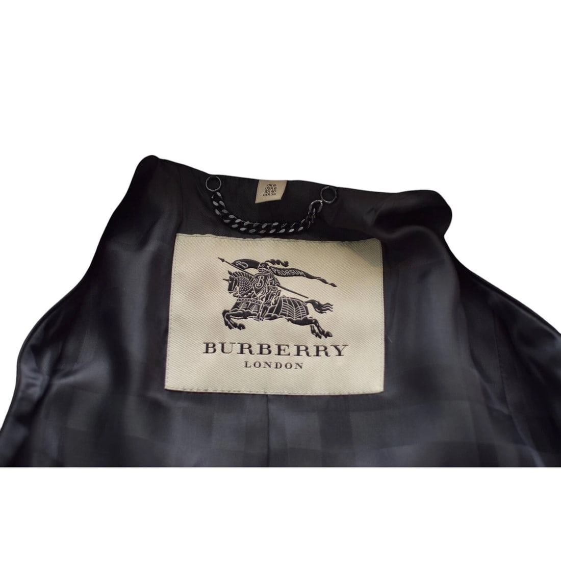 Burberry Gray black virgin wool & cashmere blend coat with black fur US 6, IT 40 - 3