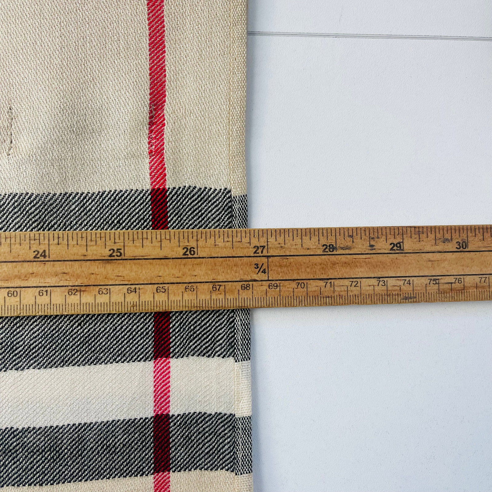 Burberry Beige Plaid Wide 100% Cashmere Scarf - 7