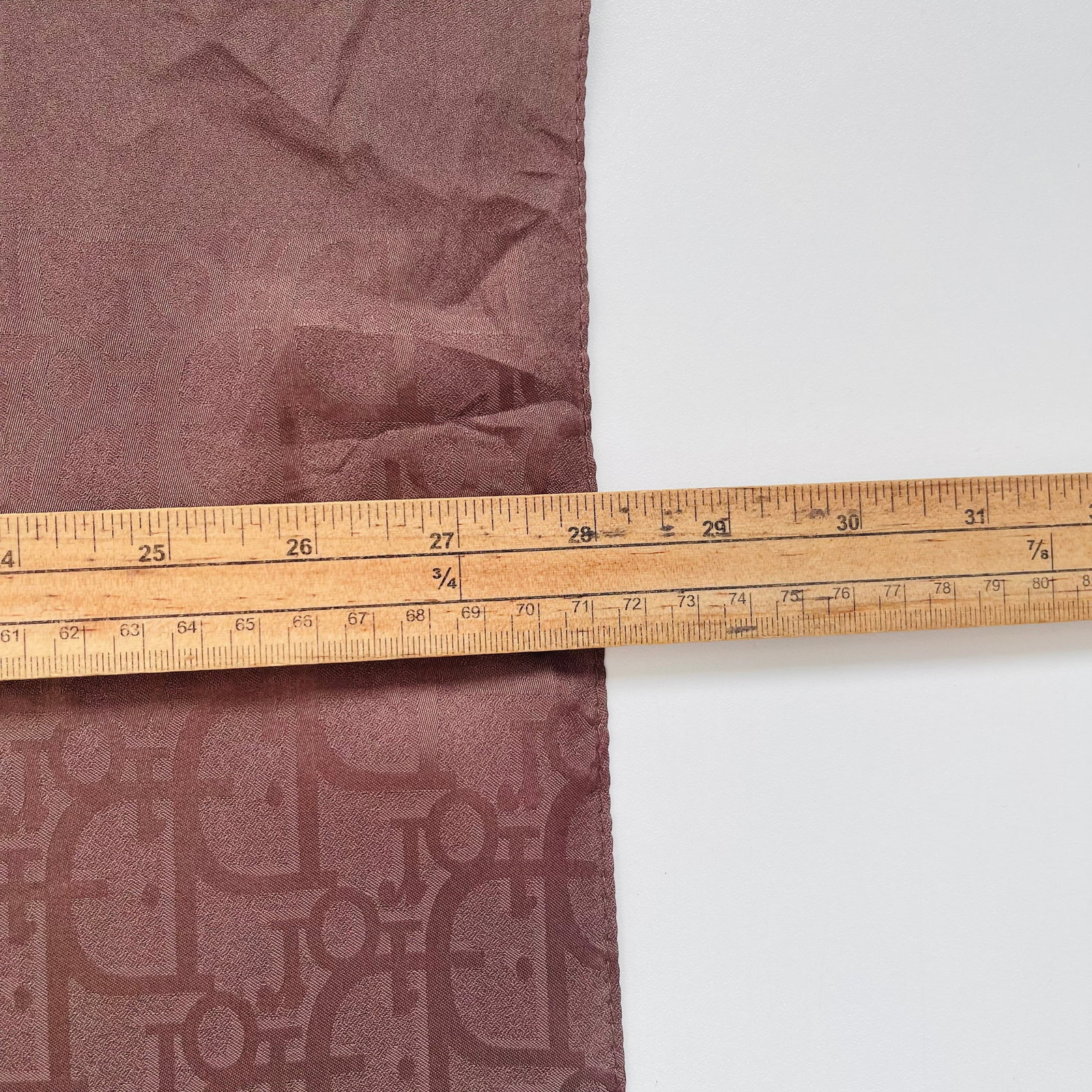 Christian Dior Brown Monogram Wool Silk Scarf - 8