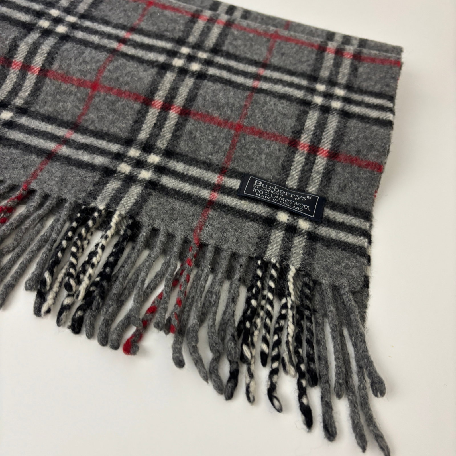 Burberry Grey Classic 100% Lambswool Scarf - 3