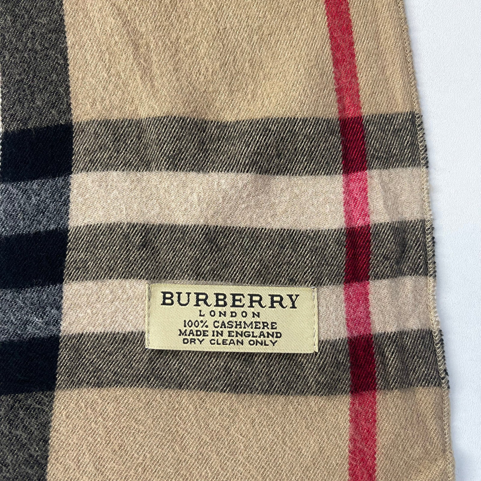 Burberry Brown Plaid 100% Cashmere Scarf - 6