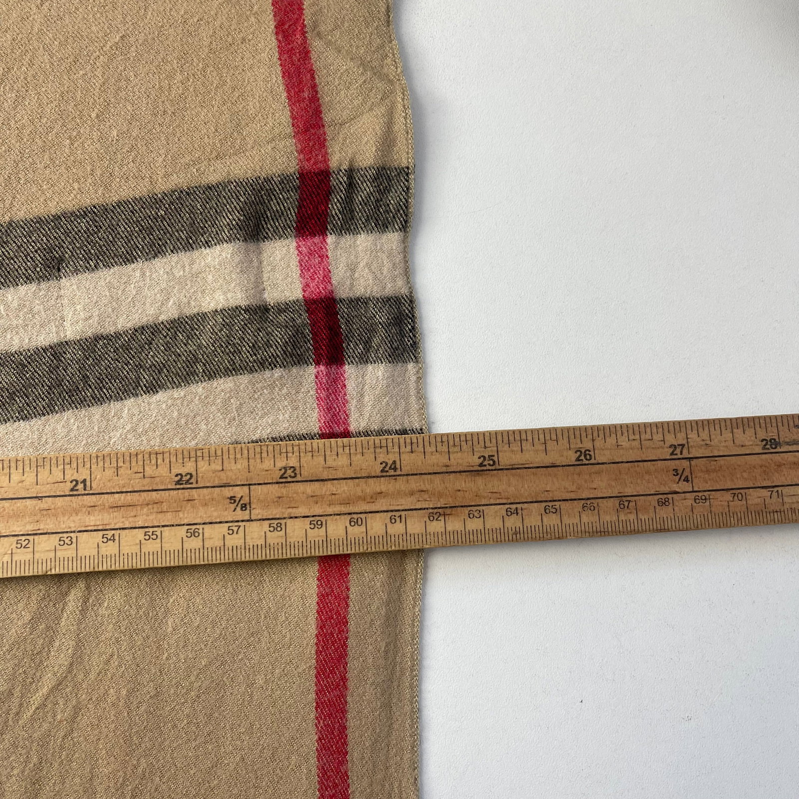 Burberry Brown Plaid 100% Cashmere Scarf - 7