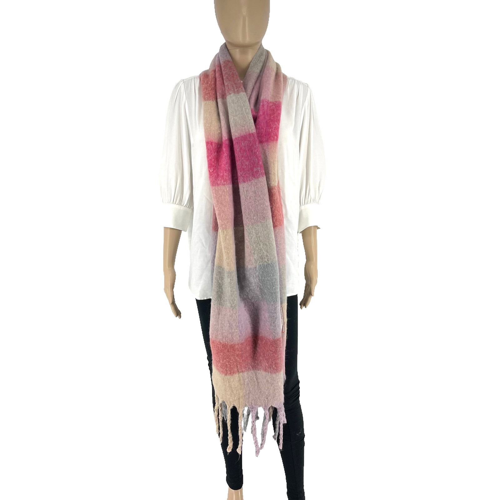 Acne Studios Colored Block 80% Wool Scarf - 3