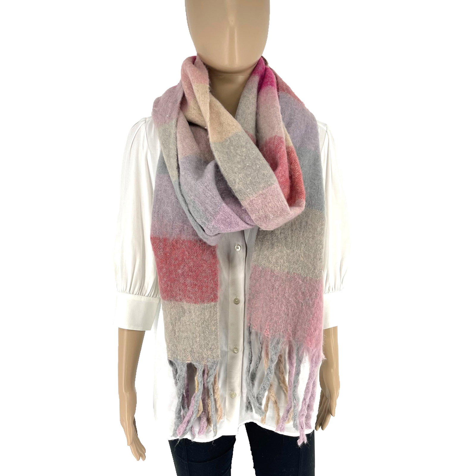 Acne Studios Colored Block 80% Wool Scarf - 4