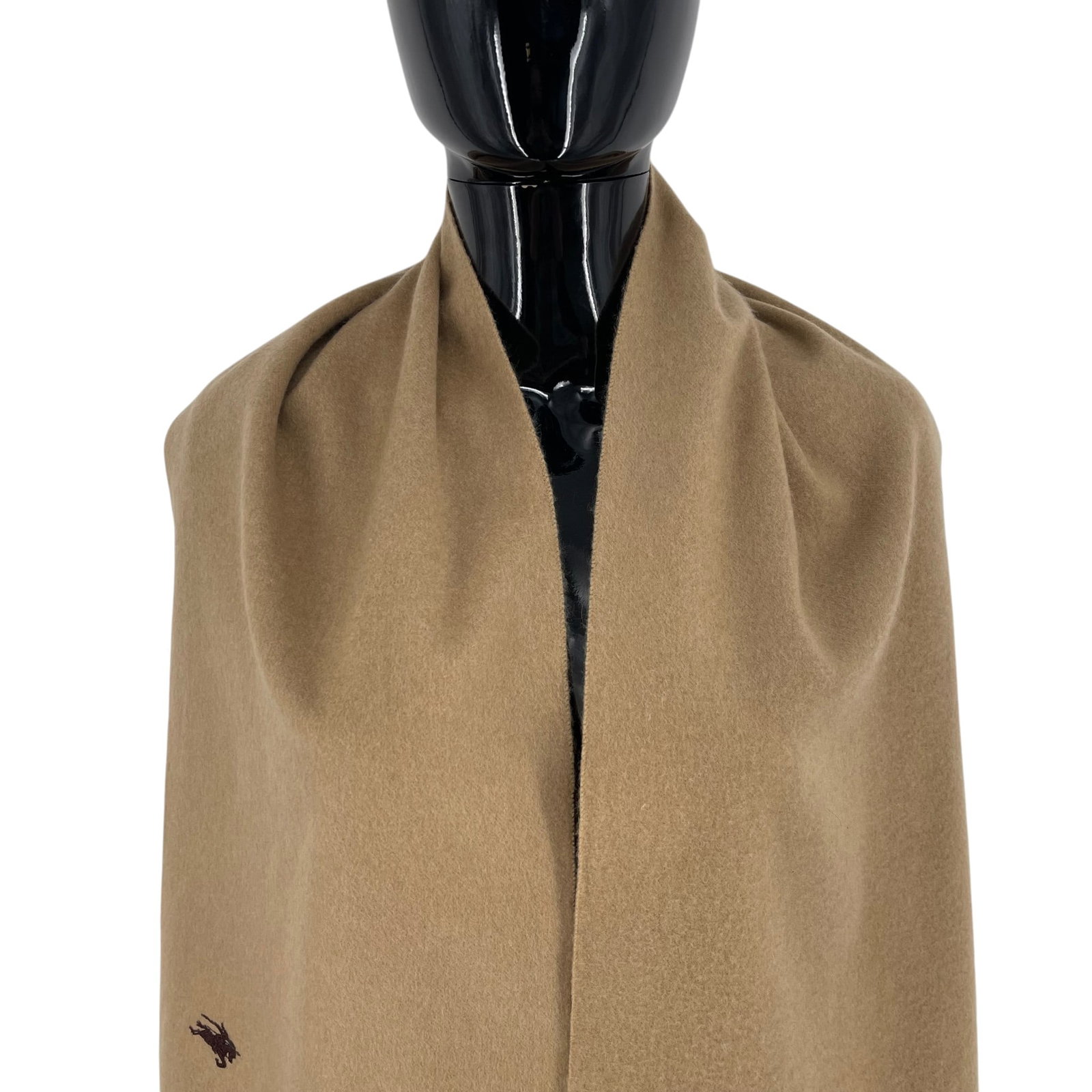 Burberry Light Brown Solid 100% Cashmere Scarf - 2