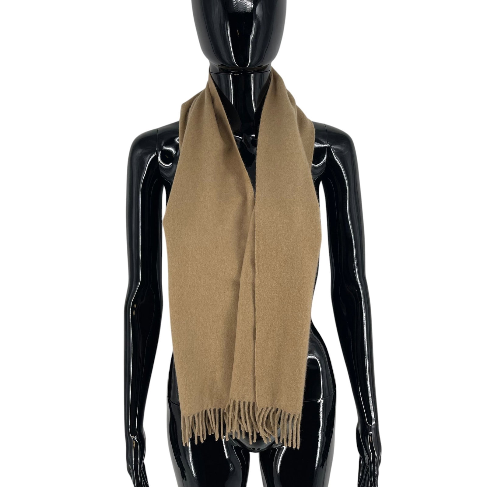 Burberry Light Brown Solid 100% Cashmere Scarf - 3
