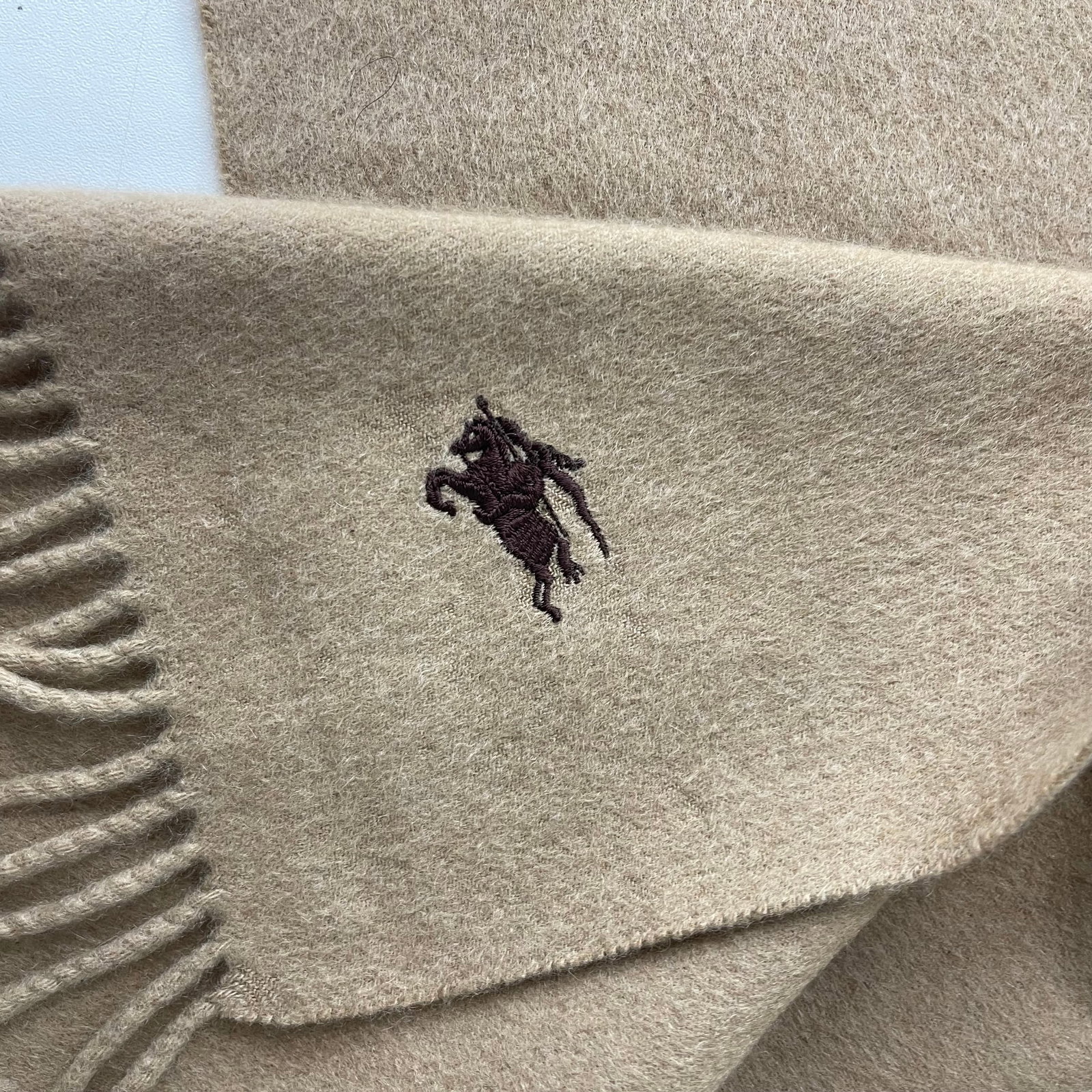 Burberry Light Brown Solid 100% Cashmere Scarf - 6