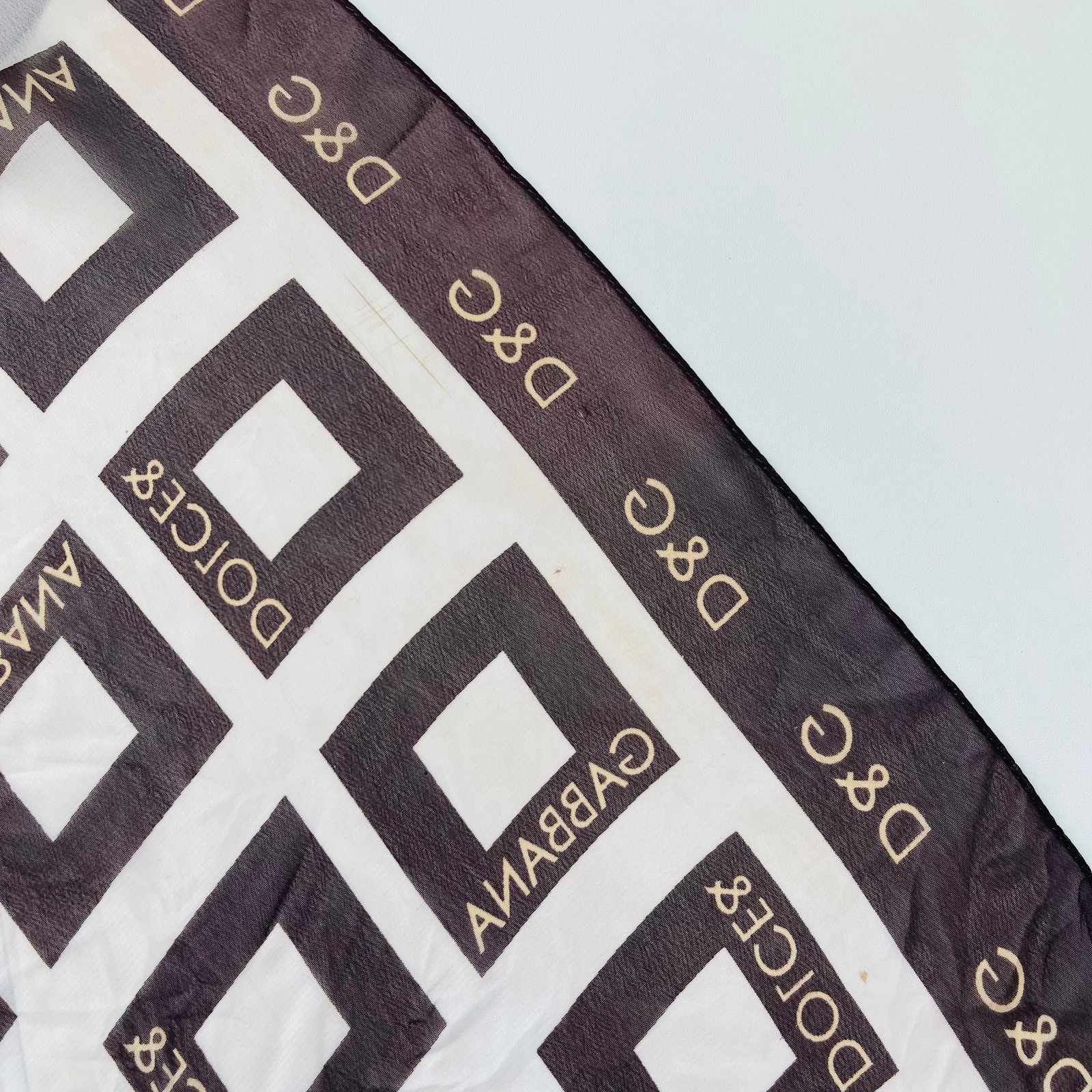 Dolce&Gabbana Brown Printed 100% Silk Scarf - 6