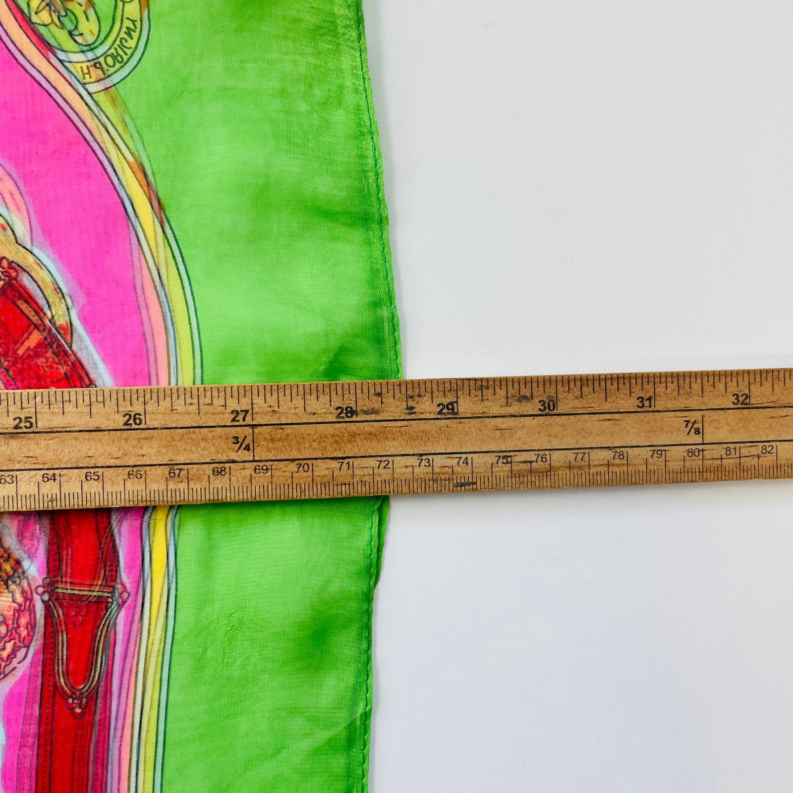 Hermes Green Printed 100% Silk Scarf - 8