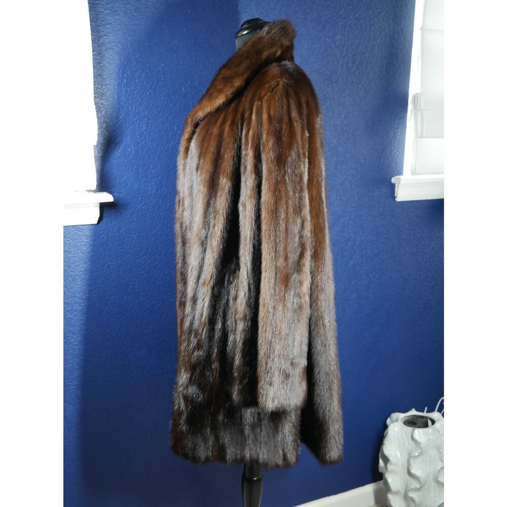 Gorgeous Mahogany Mink Fur Stroller Coat Jacket XL PLUS - 2
