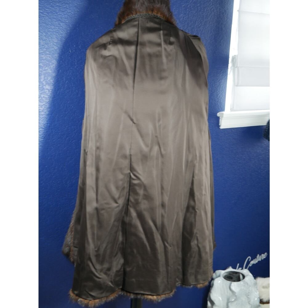 Gorgeous Mahogany Mink Fur Stroller Coat Jacket XL PLUS - 4