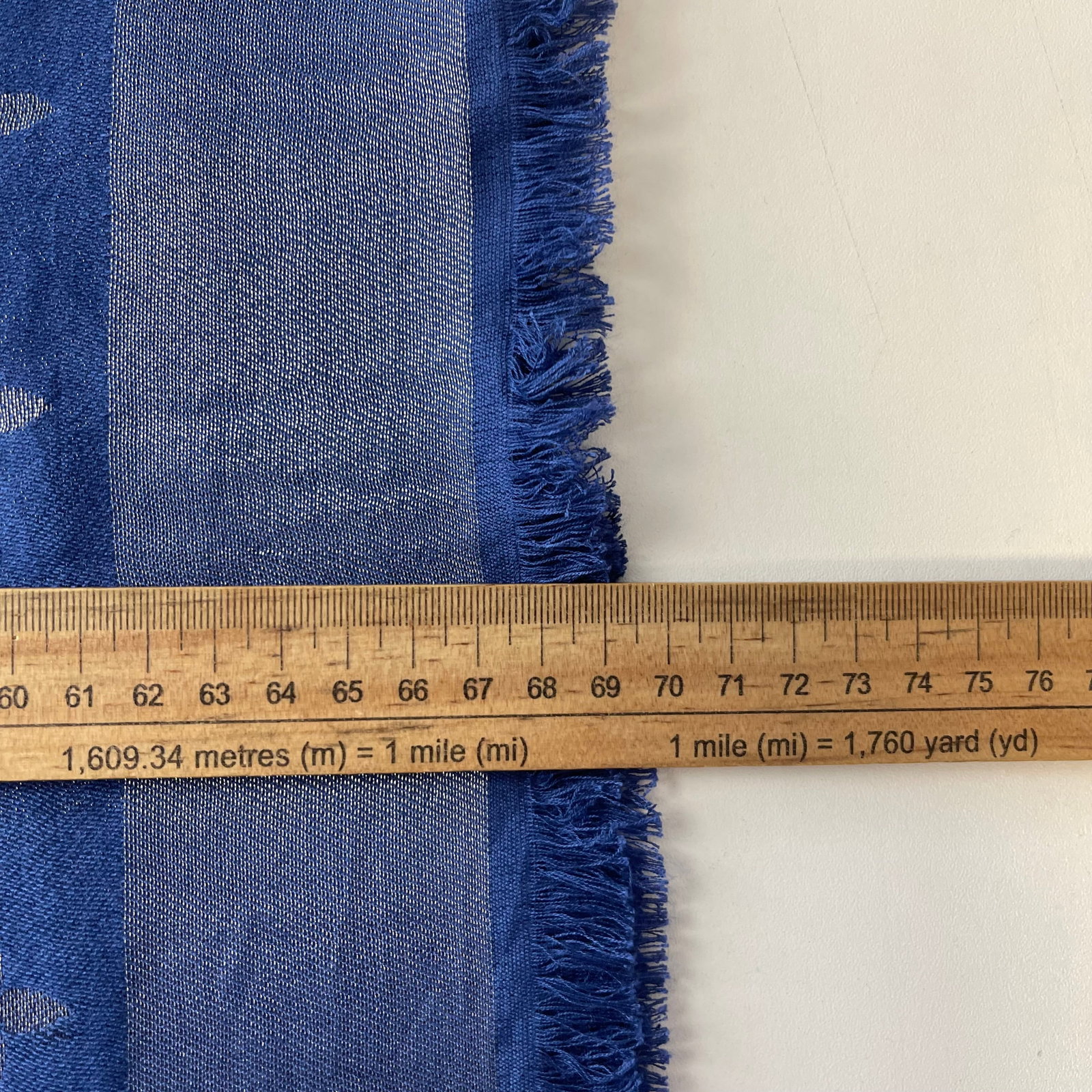 Louis Vuitton Blue Reversible Silk Wool Scarf - 9